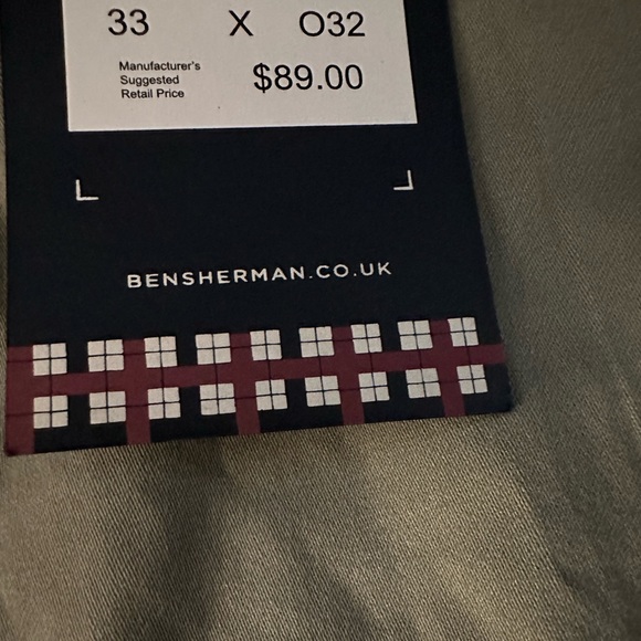 BEN SHERMAN MENS PANTS SLIM FIT SIZE W-33 L-32 - Picture 7 of 8